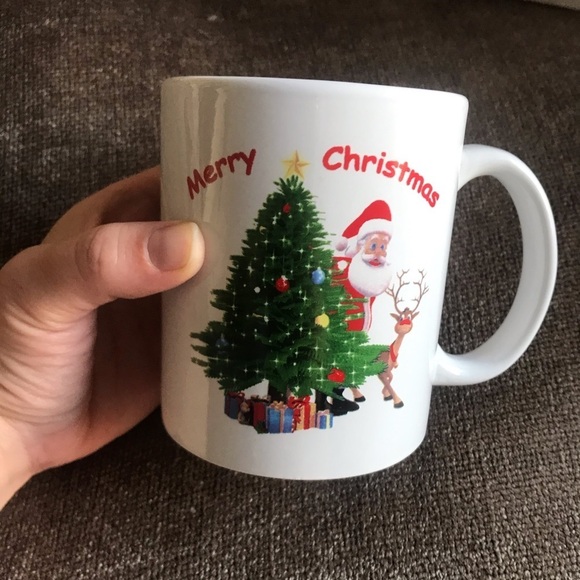 NWOT Merry Christmas Mug (Santa, Tree) - Picture 1 of 3